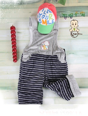 泡泡卡啦嬰兒三件套紅色