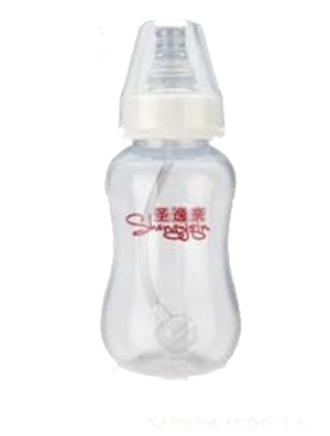 圣逸親寬口握把硅膠奶瓶藍(lán)色