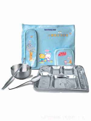 朗維防燙抗菌不銹鋼雙耳碗400ml