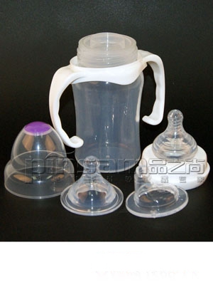 品尚寬口徑帶柄硅膠奶瓶240ML