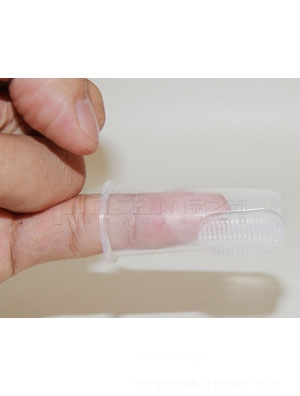 品尚白色硅膠手指牙刷