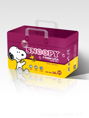 史努比超薄干爽紙尿片中包28