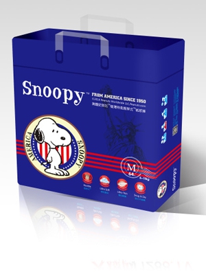 史努比全芯體紙尿褲中包24