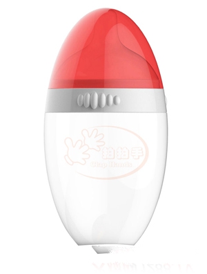 拍拍手防摔玻璃奶瓶粉色