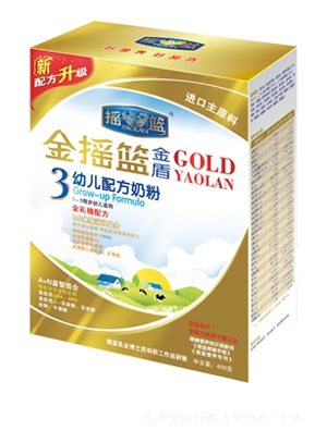 金搖籃金盾較大嬰兒及幼兒配方奶粉2段盒裝