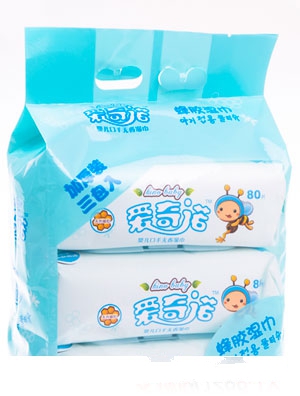 愛奇諾天然蜂膠嬰兒口手無香80片枕式加蓋(藍(lán))1