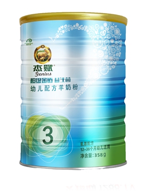 杰賦超級(jí)金鉆益生菌嬰兒配方羊奶粉1段358g