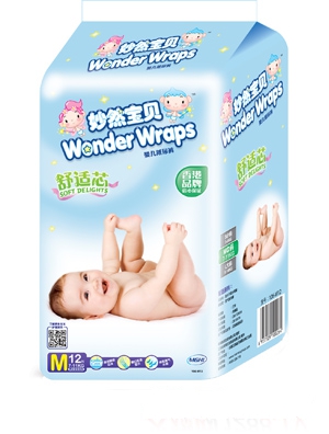 妙然寶貝舒適芯嬰兒紙尿褲M碼40片