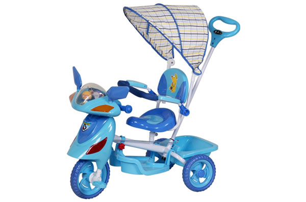 金六一藍(lán)色新款三輪童車