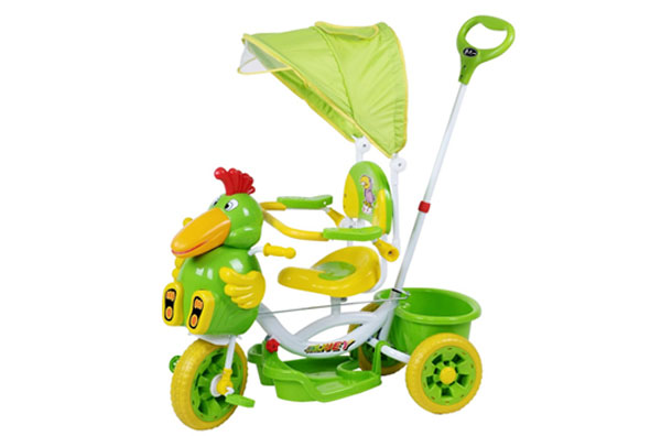 金六一綠色三輪童車