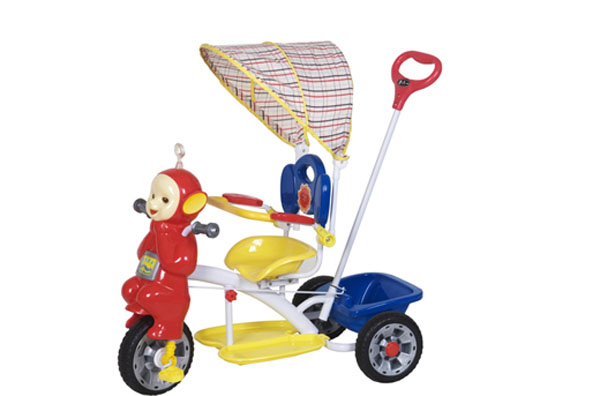 金六一紅色三輪童車