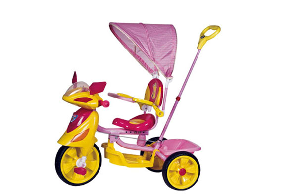 金六一雙色三輪童車