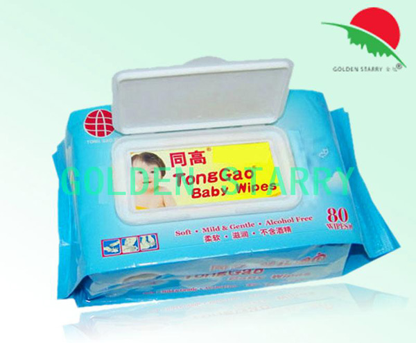 金旭嬰兒濕紙巾80片藍(lán)色包裝