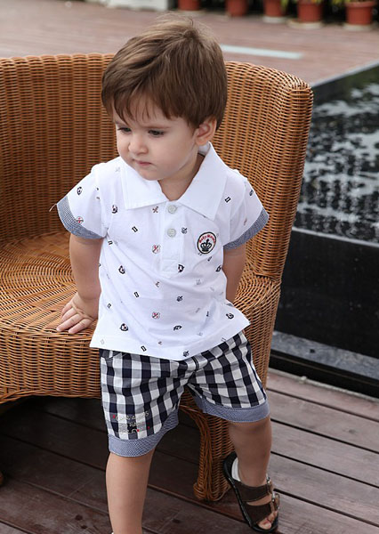 摩可拿男寶寶翻領T恤