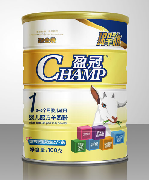 盈冠超金裝嬰兒配方羊奶粉1段100g
