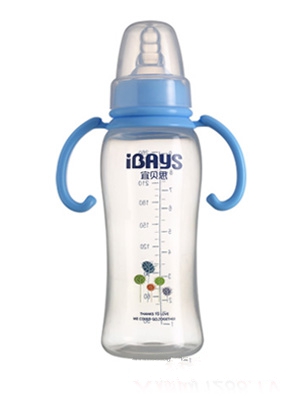 宜貝思寬口徑葫蘆型握把自動PP小奶瓶