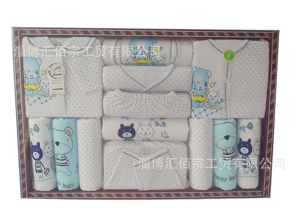 嬰兒裝四件套藍(lán)色