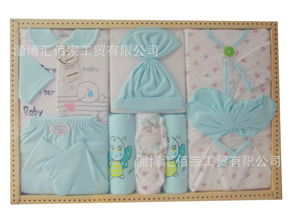 嬰兒裝四套藍色