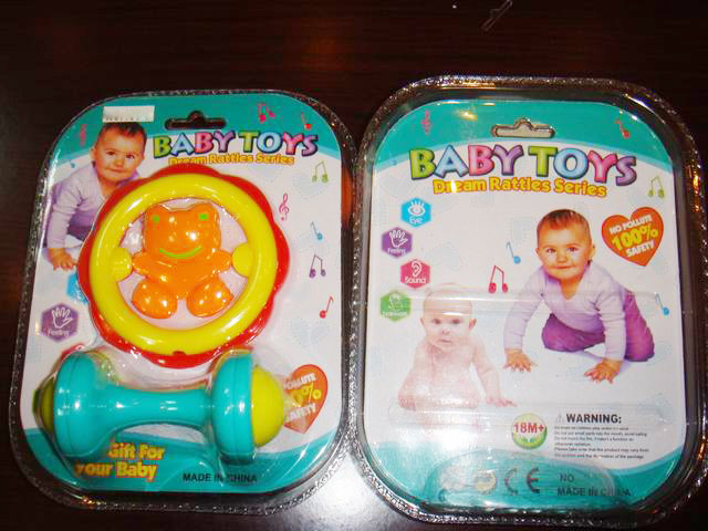 雅培功夫蛙和迷你杠鈴搖鈴兩件組