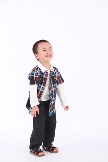 迪酷啦男童長袖襯衫