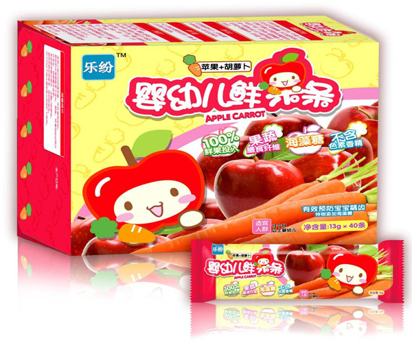 樂紛嬰幼兒鮮果條蘋果胡蘿卜味