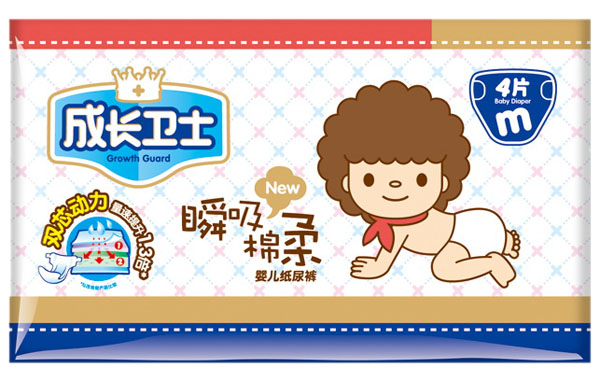 成長(zhǎng)衛(wèi)士瞬吸棉柔嬰兒紙尿褲M4片