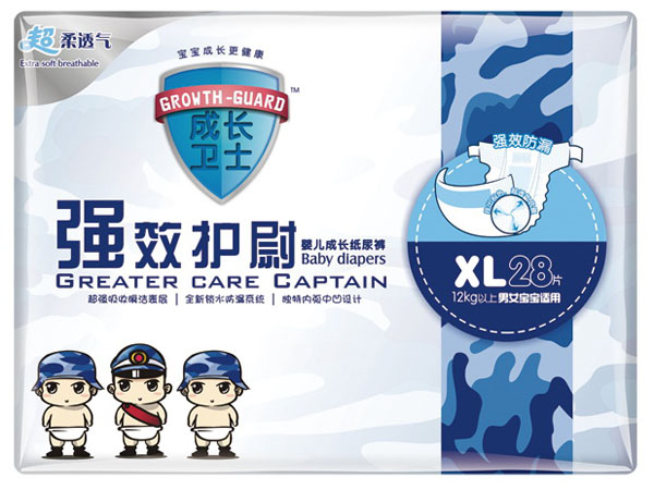 成長衛(wèi)士強(qiáng)效護(hù)尉嬰兒成長紙尿褲XL28片