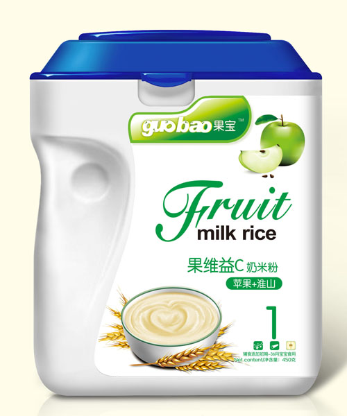 果寶果維益C奶米粉桶裝1段蘋果+淮山