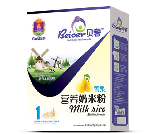 貝奢雪梨營養(yǎng)奶米粉1段