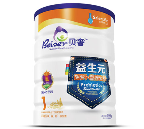 貝奢益生元胡蘿卜營養(yǎng)米粉聽裝