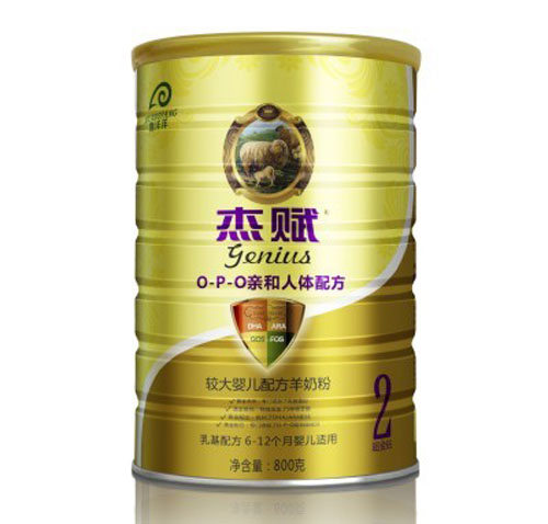 杰賦較大嬰兒配方羊奶粉黃金鉆2段800g