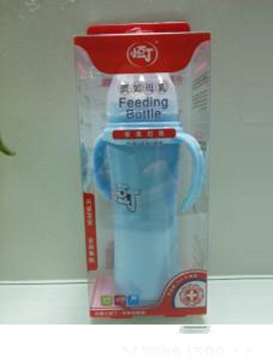 小豆丁寬口徑弧形雙層奶瓶240ml草綠色