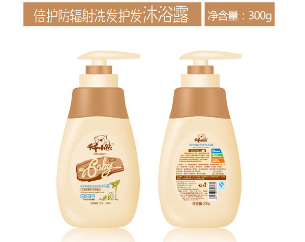 千千小熊倍護(hù)防輻射洗發(fā)護(hù)發(fā)沐浴露300ml