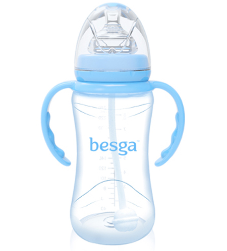 貝仕嘉花形寬口PP奶瓶300ml