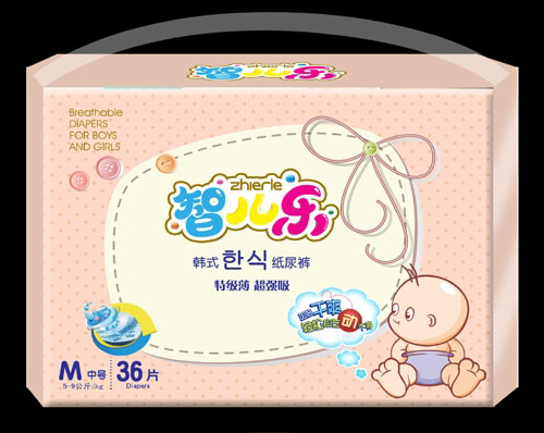智兒樂韓式特級(jí)薄超強(qiáng)吸紙尿褲M碼