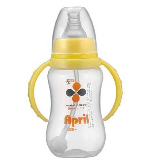 愛普麗標(biāo)口弧形奶瓶180ml黃色