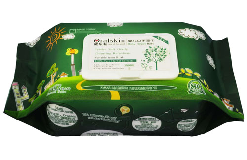 歐樂膚嬰兒口手濕巾80片加蓋單包