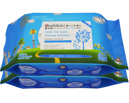 歐樂膚嬰兒口手濕巾80片膠貼二連包
