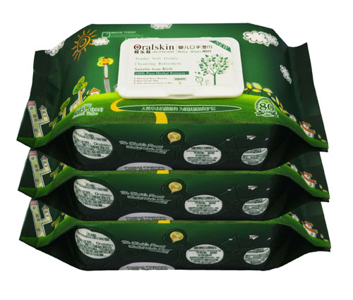 歐樂(lè)膚嬰兒口手濕巾80片加蓋三連包