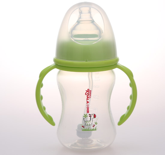 小咔啦寬口徑嬰兒奶瓶180ml綠色