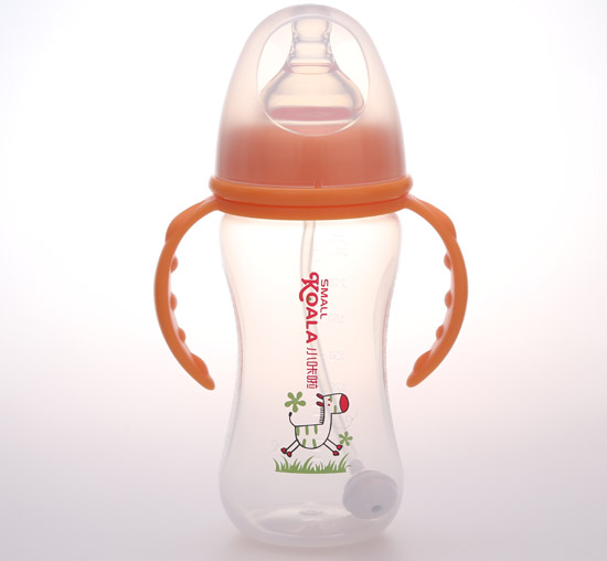 小咔啦寬口徑嬰兒奶瓶250ml橙色