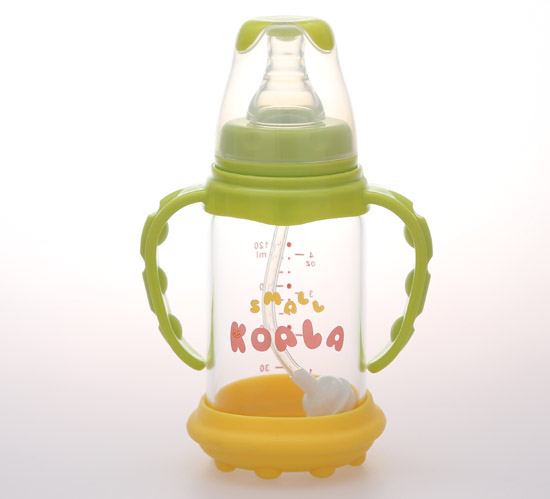 小咔啦標(biāo)口徑防摔玻璃奶瓶120ml綠色