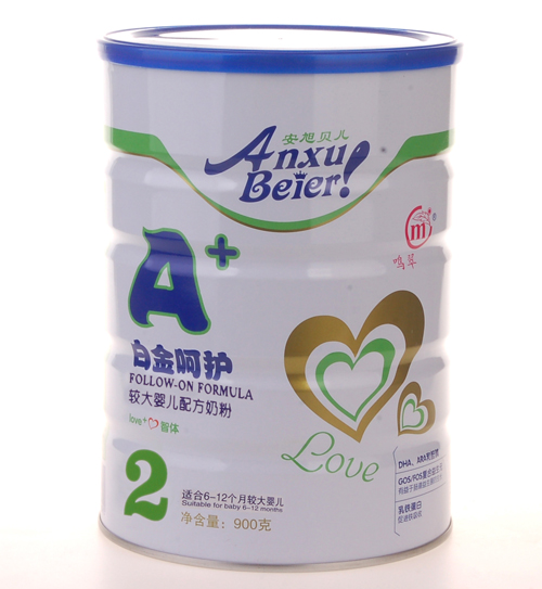 安旭貝兒白金呵護(hù)較大嬰兒配方奶粉2段