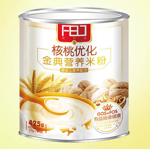 艾貝佳核桃優(yōu)化金典營養(yǎng)米粉聽裝