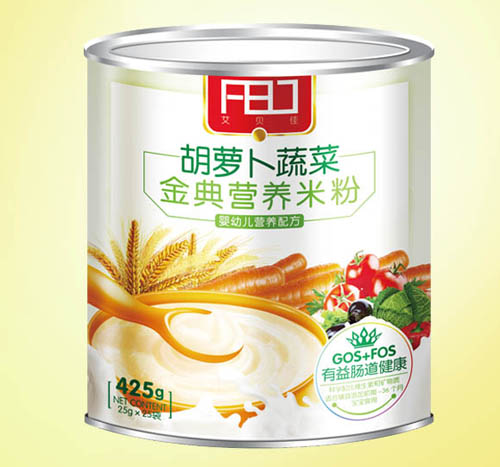 艾貝佳胡蘿卜蔬菜金典營養(yǎng)米粉聽裝