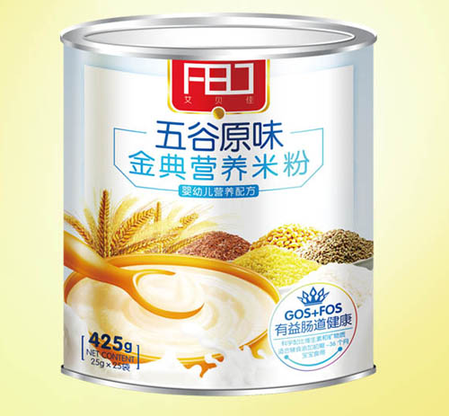 艾貝佳五谷原味金典營養(yǎng)米粉聽裝