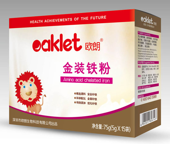 歐朗金裝鐵粉盒裝