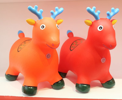 哈哈球彩繪音樂(lè)鹿充氣玩具