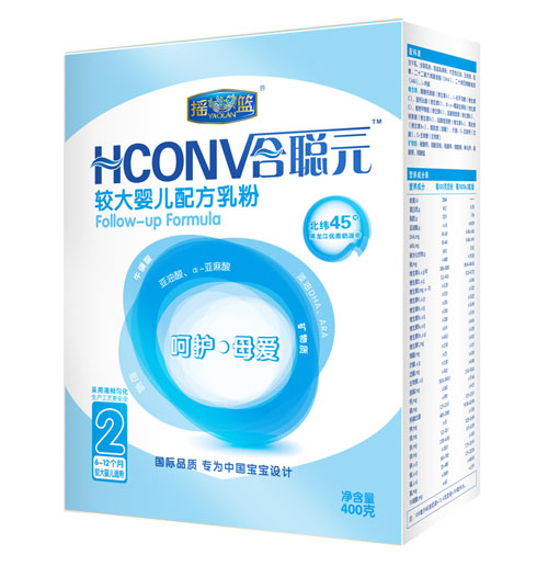合聰元呵護較大嬰兒配方乳粉2段盒裝