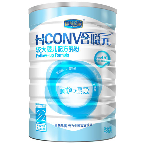 合聰元呵護(hù)較大嬰兒配方乳粉2段聽(tīng)裝